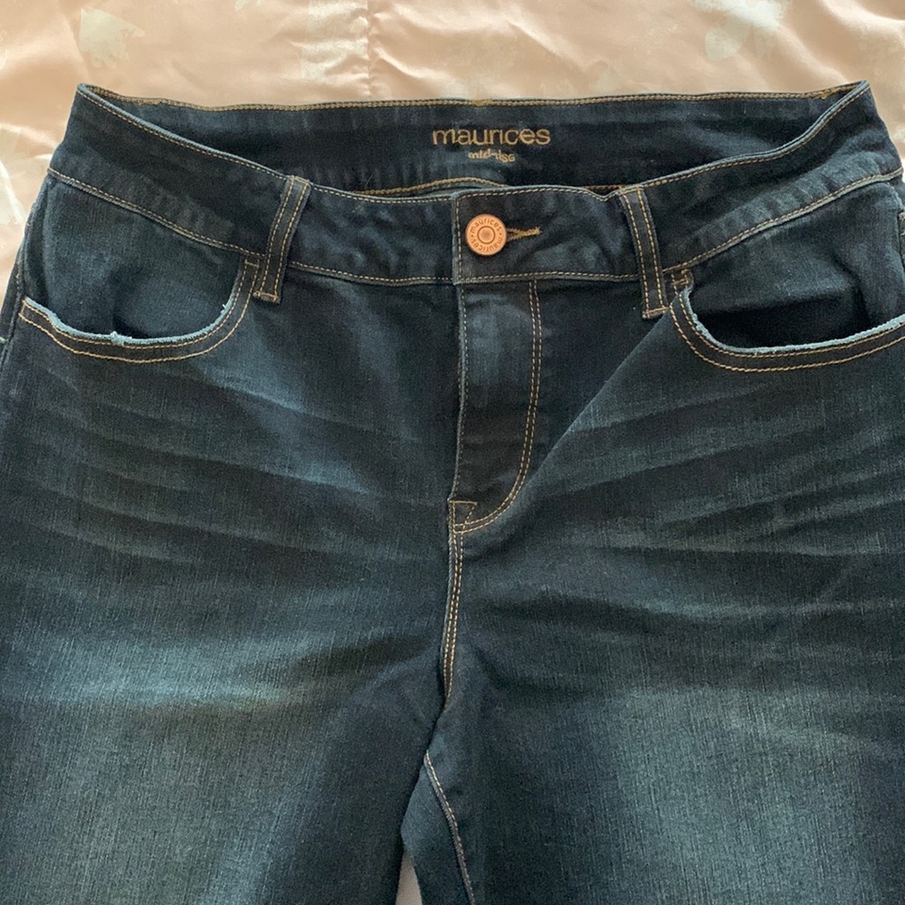 MAURICE’S - mid rise - dark jegging - size L - short length